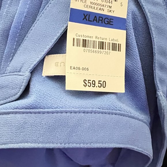 CHARTER CLUB Double Ruffle Solid Pintuck Top - Picture 4 of 4